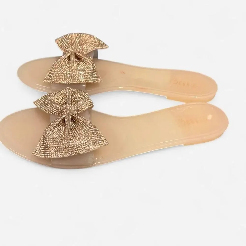 Rogue Women's Rose Gold Slide Sandals Size 10
